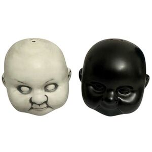 Killstar Salt & Pepper Shakers 3” Doll Heads Creepy